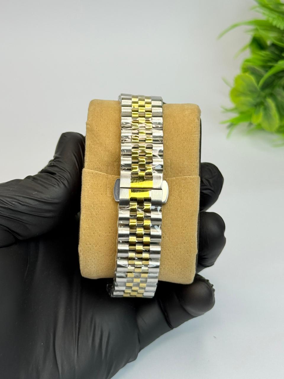 Rolex truetone with white dial swiss movement