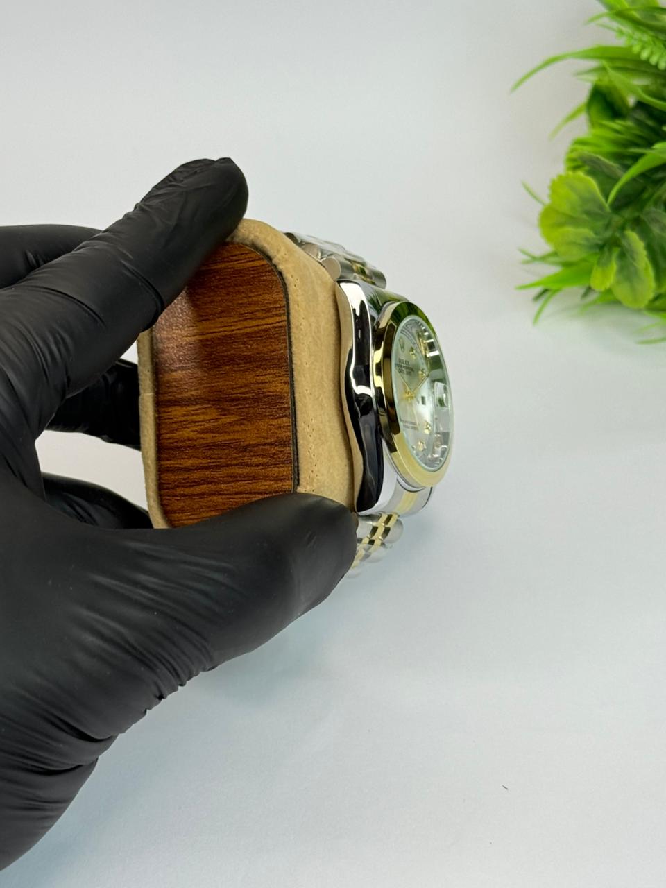 Rolex truetone with white dial swiss movement