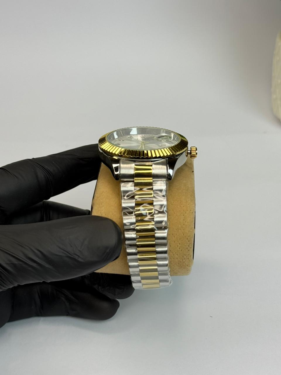 Rolex Truetone with white dail and semi auto water Resistance