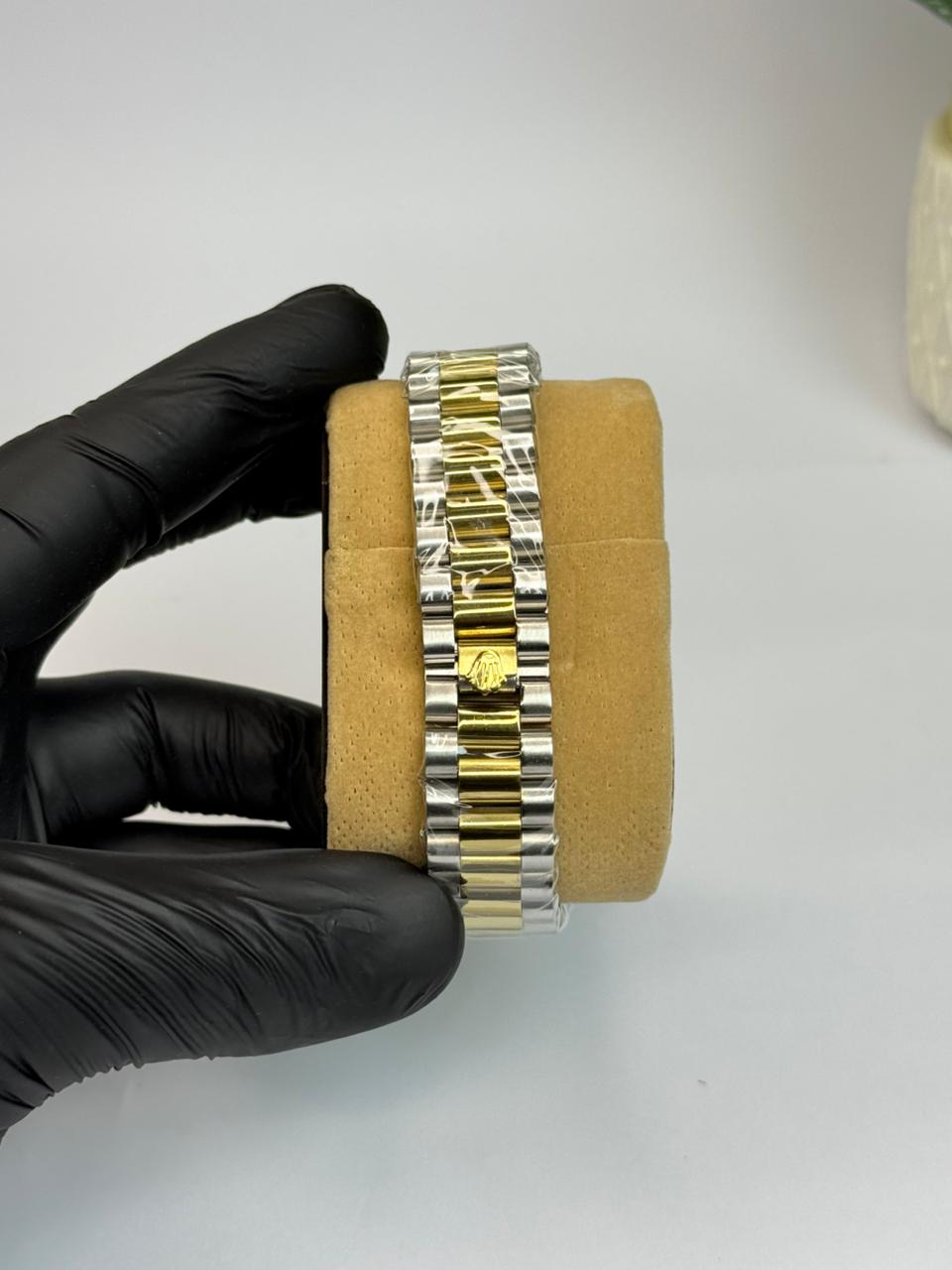 Rolex Truetone with white dail and semi auto water Resistance