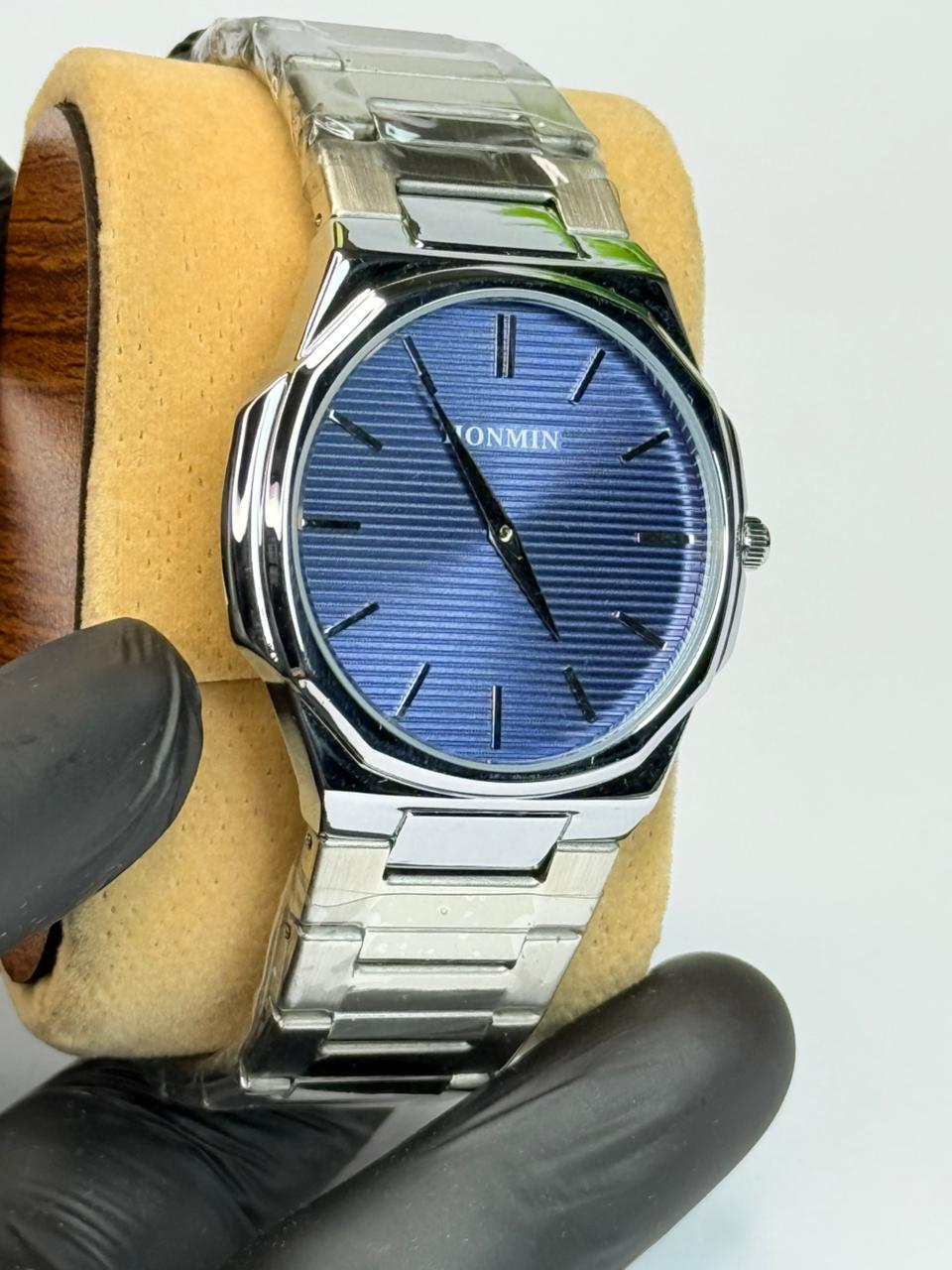 Honmin Watch with blue dail And water Resistance
