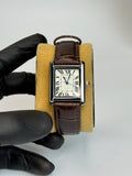 Cartier Tank brown with white dial