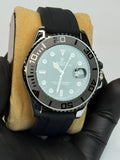 Rolex strap black with black rotaiting dial